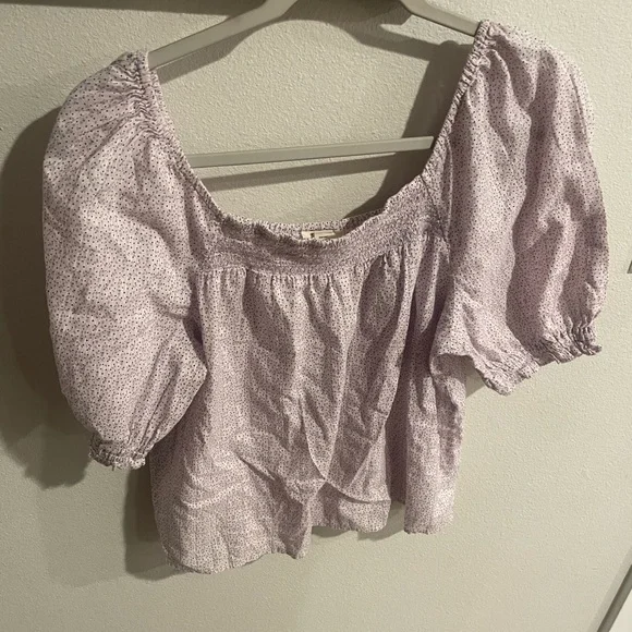 A.N.A. Light Pink Patterned Blouse Size Medium - Picture 1 of 4